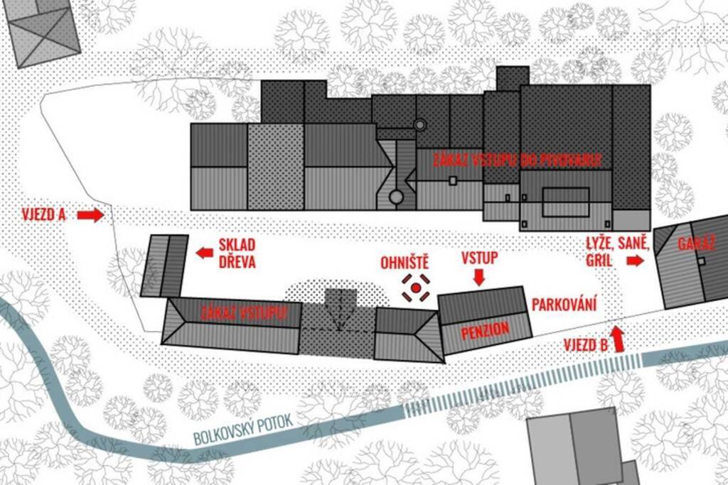 Penzion Pivovar - Jedinecne Ubytovani V Arealu Byvaleho Pivovaru Rudník Exteriör bild